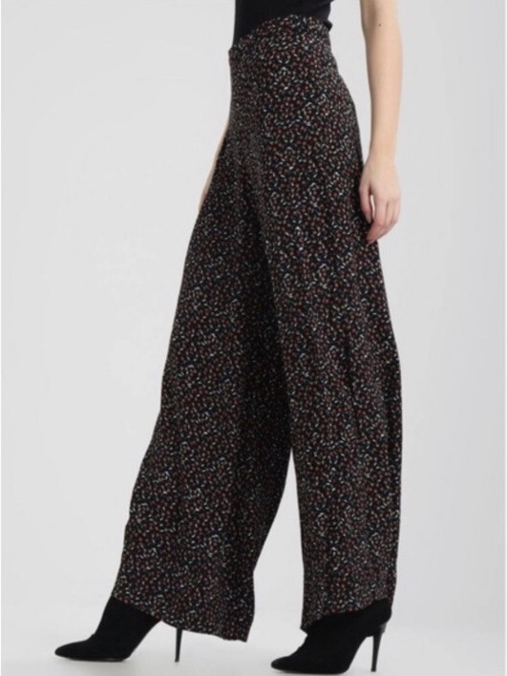 Free People Easy Peasy Cherry Crepe High Waisted Pants Size 4 - READ DESCRIPTION
